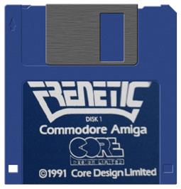 Artwork on the Disc for Frenetic on the Commodore Amiga.