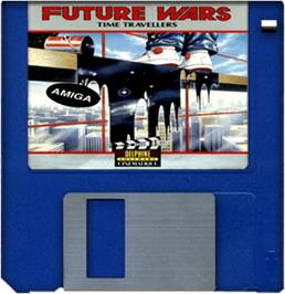 Artwork on the Disc for Future Wars on the Commodore Amiga.