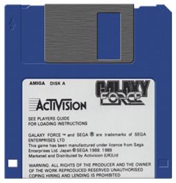 Artwork on the Disc for Galaxy Force 2 on the Commodore Amiga.