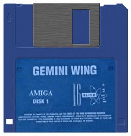 Artwork on the Disc for Gemini Wing on the Commodore Amiga.