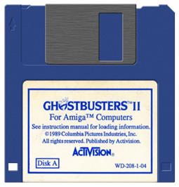 Artwork on the Disc for Ghostbusters 2 on the Commodore Amiga.
