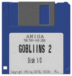 Artwork on the Disc for Gobliins 2: The Prince Buffoon on the Commodore Amiga.