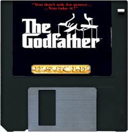 Artwork on the Disc for Godfather: The Action Game on the Commodore Amiga.