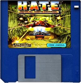 Artwork on the Disc for HATE on the Commodore Amiga.
