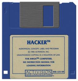 Artwork on the Disc for Hacker on the Commodore Amiga.