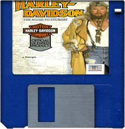 Artwork on the Disc for Harley-Davidson: The Road to Sturgis on the Commodore Amiga.