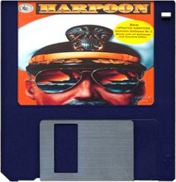 Artwork on the Disc for Harpoon & Battleset 2 on the Commodore Amiga.