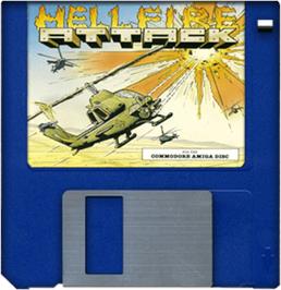 Artwork on the Disc for Hellfire Attack on the Commodore Amiga.