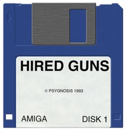 Artwork on the Disc for Hired Guns on the Commodore Amiga.