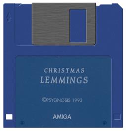 Artwork on the Disc for Holiday Lemmings on the Commodore Amiga.
