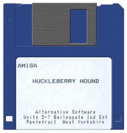 Artwork on the Disc for Huckleberry Hound in Hollywood Capers on the Commodore Amiga.
