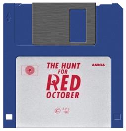 Artwork on the Disc for Hunt for Red October on the Commodore Amiga.
