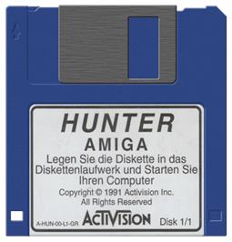 Artwork on the Disc for Hunter on the Commodore Amiga.