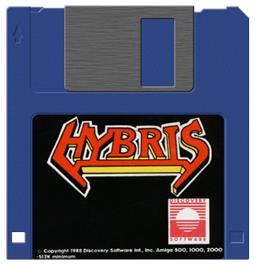 Artwork on the Disc for Hybris on the Commodore Amiga.