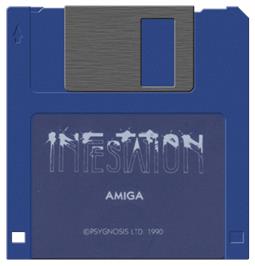 Artwork on the Disc for Infestation on the Commodore Amiga.