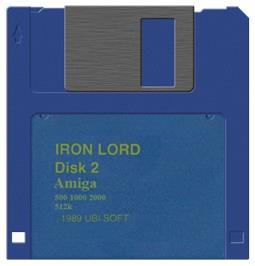 Artwork on the Disc for Iron Lord on the Commodore Amiga.