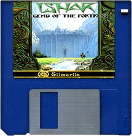 Artwork on the Disc for Ishar: Legend of the Fortress on the Commodore Amiga.