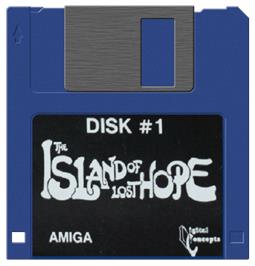 Artwork on the Disc for Island of Lost Hope on the Commodore Amiga.