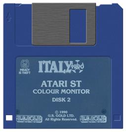 Artwork on the Disc for Italia 1990 on the Commodore Amiga.