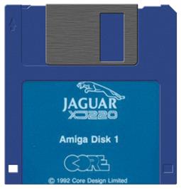 Artwork on the Disc for Jaguar XJ220 on the Commodore Amiga.