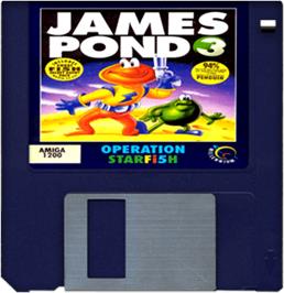 Artwork on the Disc for James Pond 3: Operation Starfish on the Commodore Amiga.