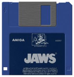 Artwork on the Disc for Jaws on the Commodore Amiga.