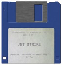 Artwork on the Disc for Jet Strike on the Commodore Amiga.