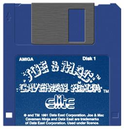 Artwork on the Disc for Joe & Mac: Caveman Ninja on the Commodore Amiga.
