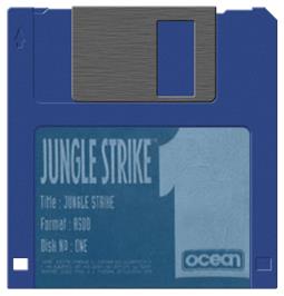 Artwork on the Disc for Jungle Strike on the Commodore Amiga.