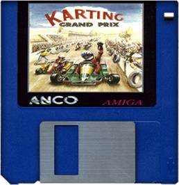Artwork on the Disc for Karting Grand Prix on the Commodore Amiga.