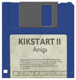 Artwork on the Disc for Kikstart 2 on the Commodore Amiga.