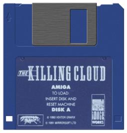 Artwork on the Disc for Killing Cloud on the Commodore Amiga.