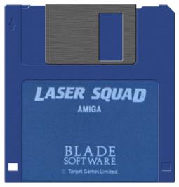 Artwork on the Disc for Laser Squad on the Commodore Amiga.