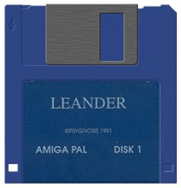 Artwork on the Disc for Leander on the Commodore Amiga.