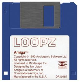 Artwork on the Disc for Loopz on the Commodore Amiga.