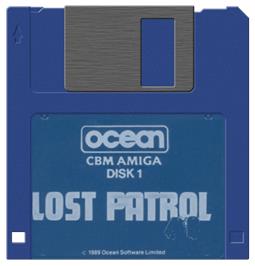 Artwork on the Disc for Lost Patrol on the Commodore Amiga.
