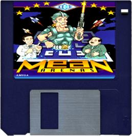 Artwork on the Disc for Mean Arenas on the Commodore Amiga.