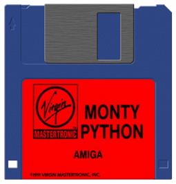 Artwork on the Disc for Monty Python's Flying Circus on the Commodore Amiga.