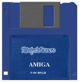 Artwork on the Disc for Neighbours on the Commodore Amiga.