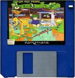 Artwork on the Disc for Oh No More Lemmings on the Commodore Amiga.