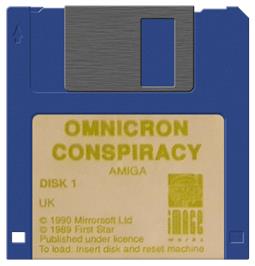 Artwork on the Disc for Omnicron Conspiracy on the Commodore Amiga.