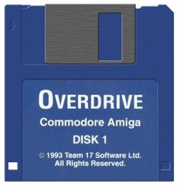Artwork on the Disc for Overdrive on the Commodore Amiga.