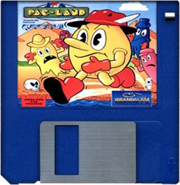 Artwork on the Disc for Pac-Land on the Commodore Amiga.