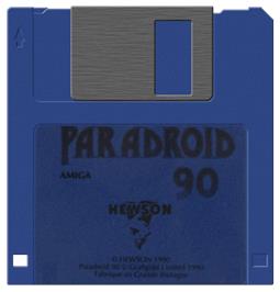 Artwork on the Disc for Paradroid 90 on the Commodore Amiga.
