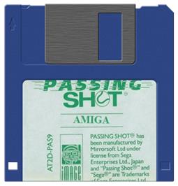 Artwork on the Disc for Passing Shot on the Commodore Amiga.