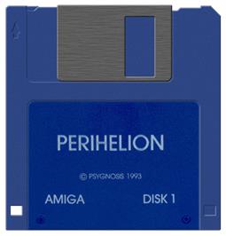 Artwork on the Disc for Perihelion on the Commodore Amiga.