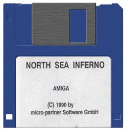 Artwork on the Disc for Persian Gulf Inferno on the Commodore Amiga.