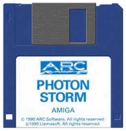 Artwork on the Disc for Photon Storm on the Commodore Amiga.