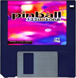 Artwork on the Disc for Pinball Illusions on the Commodore Amiga.