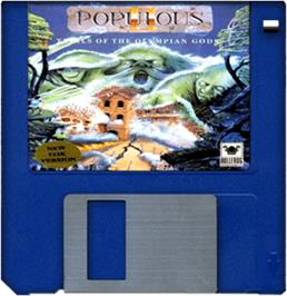 Artwork on the Disc for Populous II: Trials of the Olympian Gods on the Commodore Amiga.